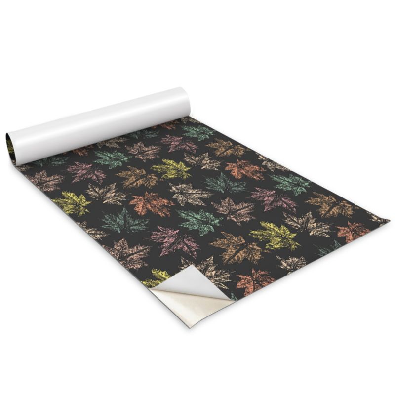 Okleina Meblowa Do Sypialni I Garderoby Wallfluent 100x50 cm Kolorowe liście Okleina Na Biurko I Regał 1 rol.