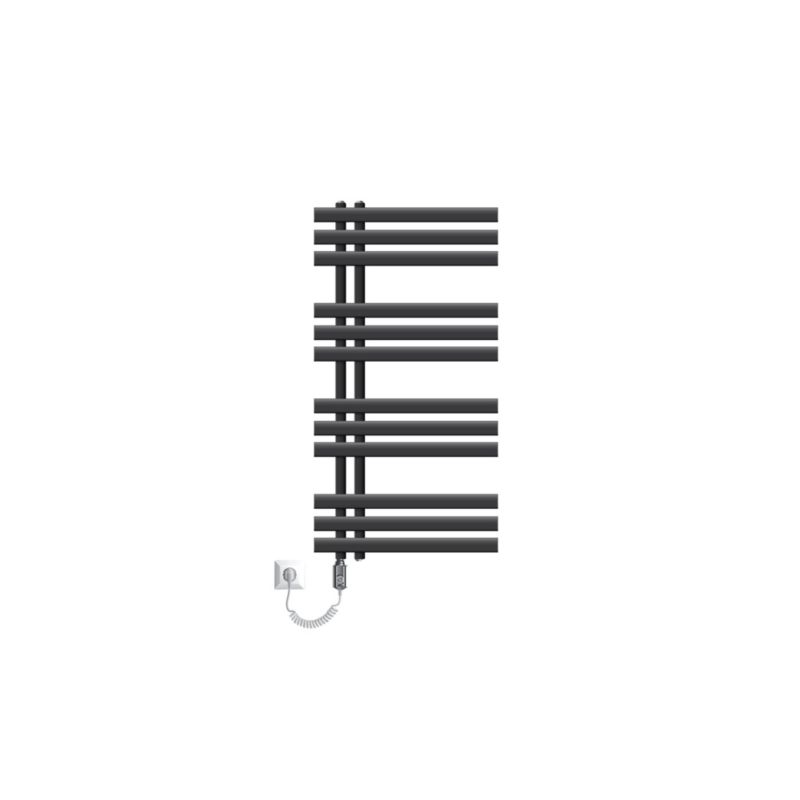 Grzejnik łazienkowy LuxeBath 500 x 1000 mm antracyt elektryczny Iron EM grzałka 600 W płytowy termostat suszarka podgrzewacz 1 szt