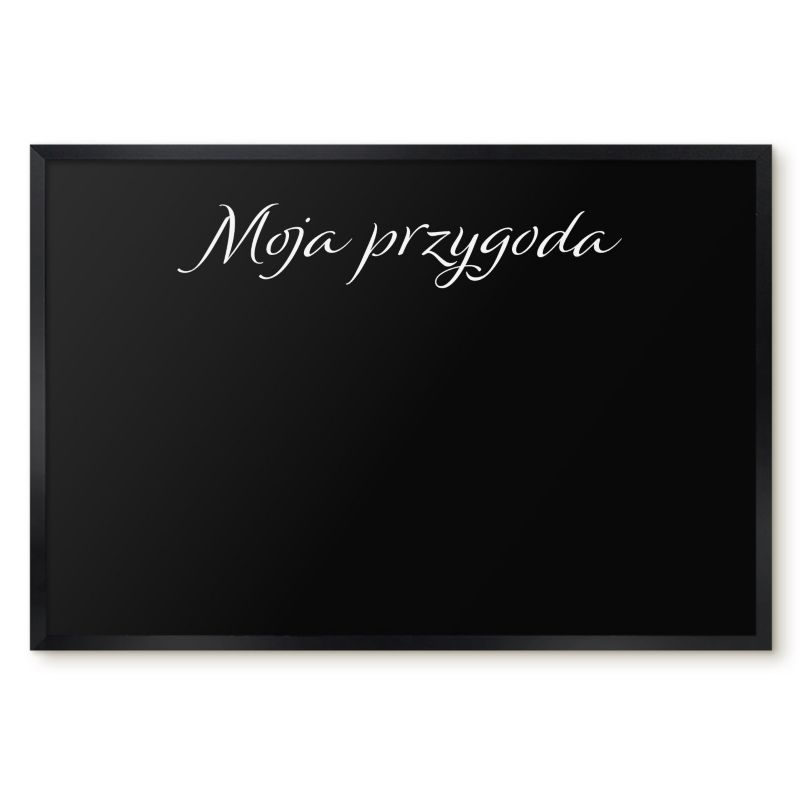 Tablica Magnetyczna Do Salonu Tulup 60x40 cm Moja przygoda 9 - Czarna rama Do salonu, sypialni 1 szt.