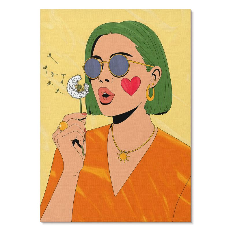 Nowoczesny Plakat na Płótnie Tulup 21x29,7 cm (A4) Kolorowy portret Do salonu, sypialni, biura 1 szt.