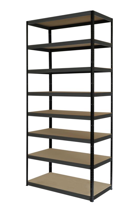 Regał metalowy MODO24 magazynowy czarno-grafitowy helios 270x120x30cm 8 półek po 350 kg 1 szt.