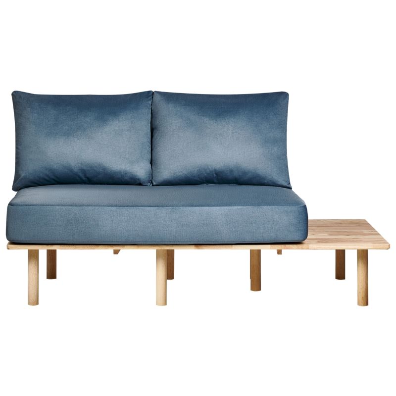Sofa dla 2 osób Salo Niebieski ze stolikami 1 szt.
