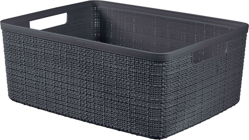 Koszyk Curver Jute M ciemny szary