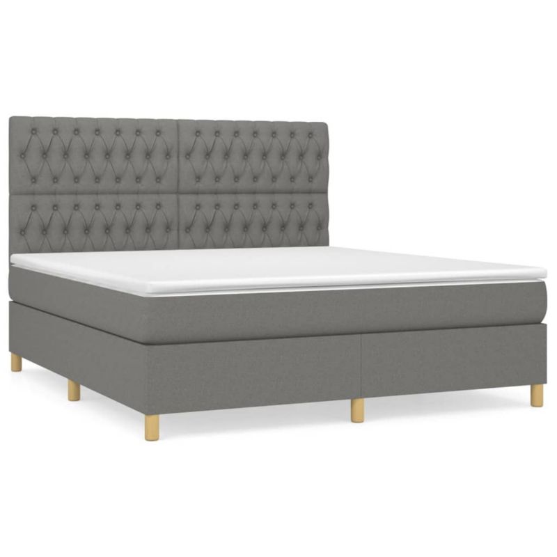 Łóżko kontynentalne WaszeMeble 180x200 cm ciemnoszara WM-3142594 1 szt.