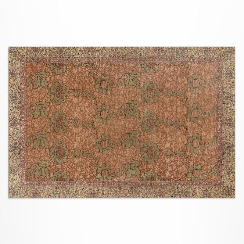 Dywan Winylowy Z Nadrukiem Wallfluent 140x210 cm Vintage dzikie kwiaty 1 szt.