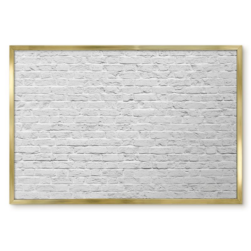 Tablica Magnetyczna Do Notatek Tulup 60x40 cm Ceglana ściana 1 - Złota rama Do biura, salonu 1 szt.