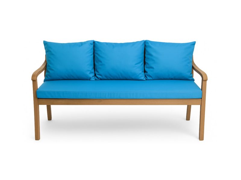 Poduszka ogrodowa na ławkę 3-os, Setgarden, 150x60x50cm,, niebieska dwustronne Poduszki na ławkę zdejmowany pokrowiec,Mix 1szt