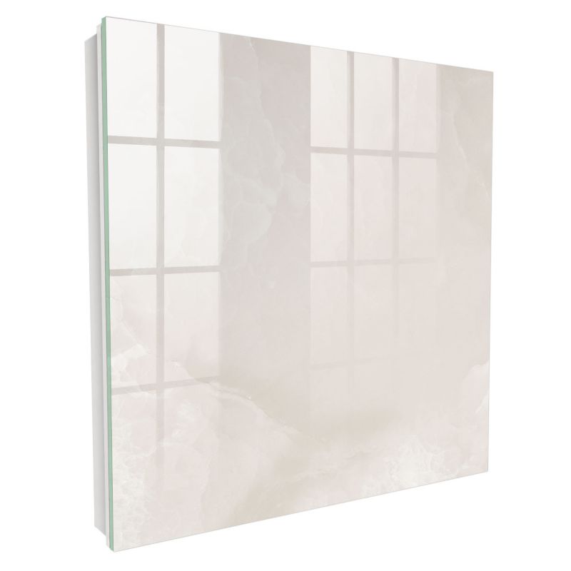 Skrzynka Na Klucze Szkło Hartowane Tulup 30x30 cm Beżowa elegancja 2 - Biała - Otwierana na prawo 1 szt.