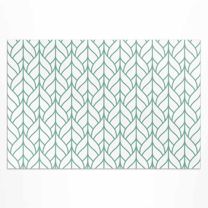 Zewnętrzny Dywan Winylowy Wallfluent 150x225 cm Linearne listki minimalistyczny wzór 1 szt.