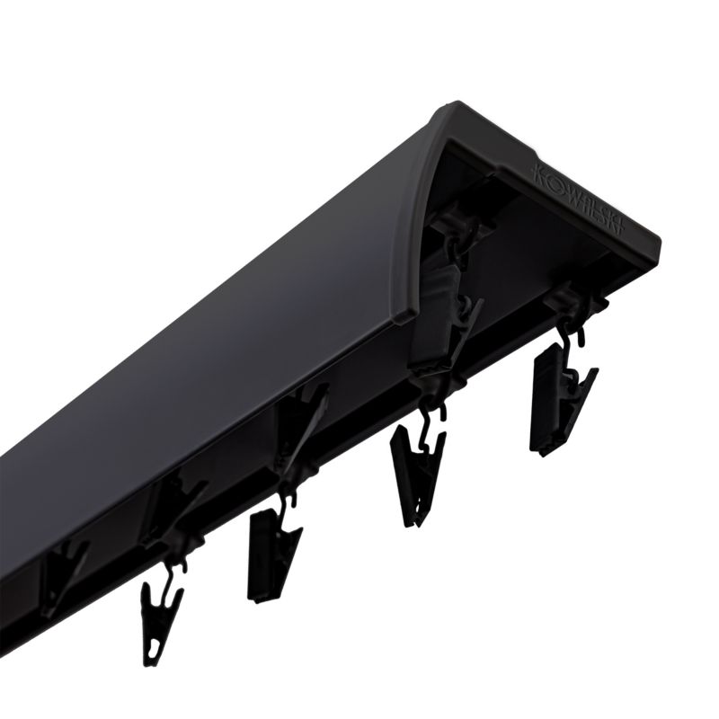 Szyna sufitowa Kowalski 2-torowa z osłoną aluminiowa czarna 100 cm 1 kpl