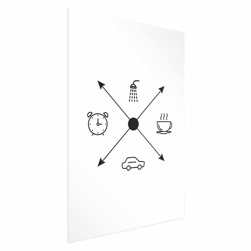 Plakat Artgeist Harmonogram dnia 21x30 cm bez ramy 1 szt