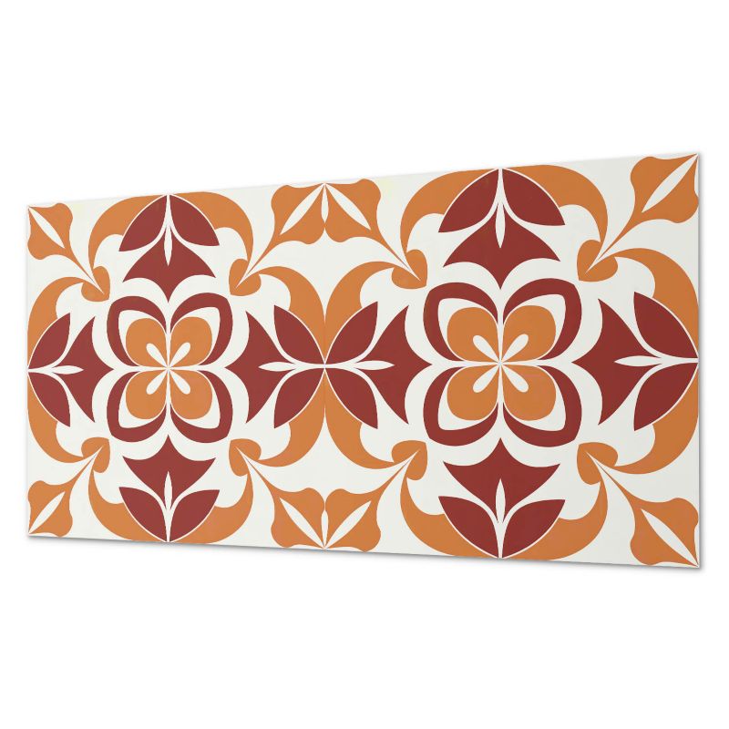 Ścienne Kafelki PCV ArtPrintCave 40x20 cm Kwiatowy wzór z liśćmi 10 szt.