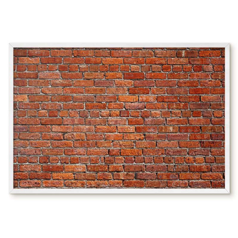 Tablica Magnetyczna Dekoracyjna Ścienna Tulup 60x40 cm Ceglana ściana 2 - Biała rama Do salonu, biura 1 szt.