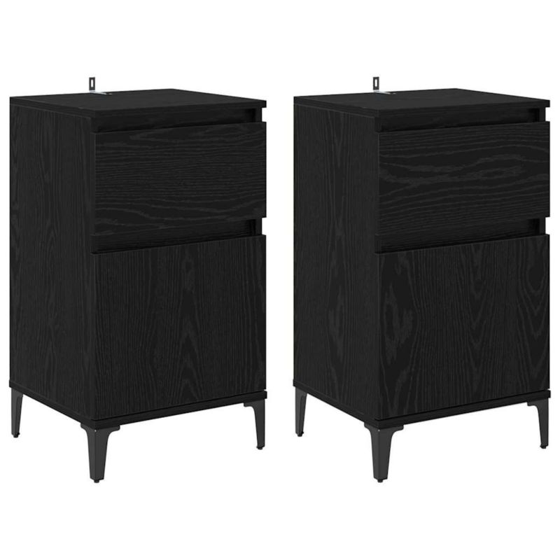 Szafki nocne WaszeMeble czarny dąb WM-881256 2 szt.