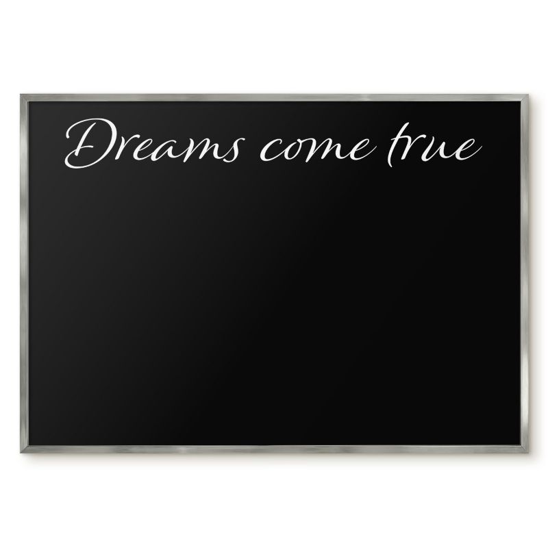 Tablica Magnetyczna W Ramie Tulup 100x70 cm Dreams come true 9 - Srebrna rama Do salonu, sypialni 1 szt.