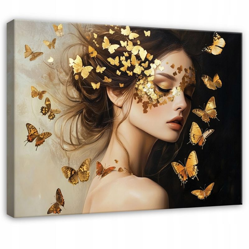 Obraz Kobieta Glamour Abstrakcja Na Płótnie Canvas WALLARENA 120x80 cm Dekoracja Do Sypialni Salonu Kuchni 1 szt.