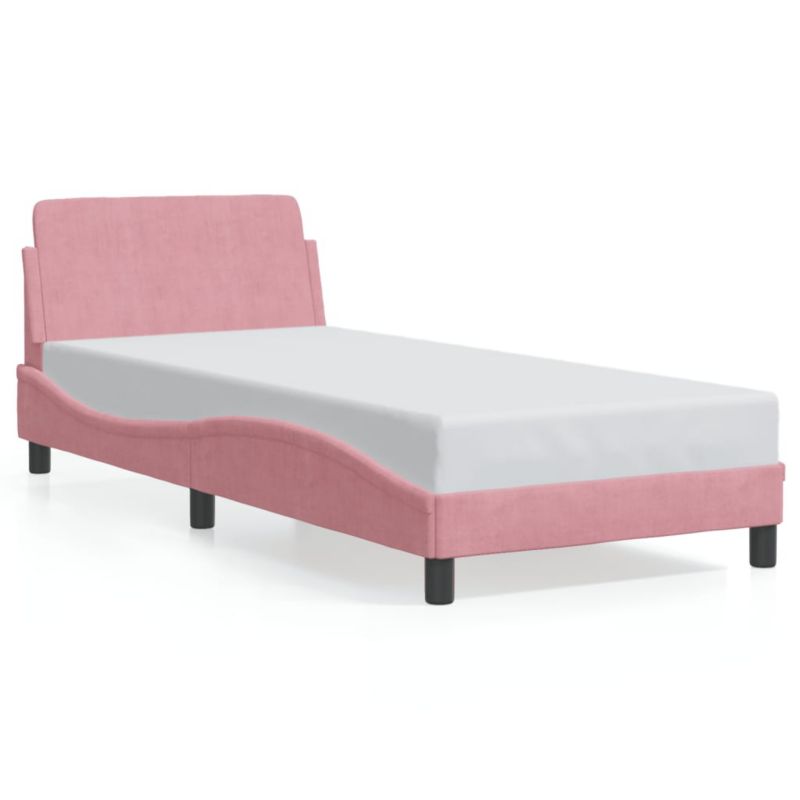 Łóżko tapicerowane WaszeMeble 80x200 cm Różowy aksamit WM-373077 1 szt.