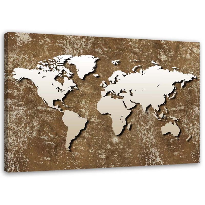 Obraz na płótnie Feeby Stara mapa świata retro 30x20cm 1szt