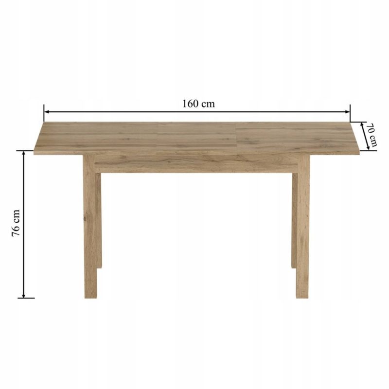 Stół FURNITEX ST 2-FX WOTAN dąb wotan 6 os. 1 szt.