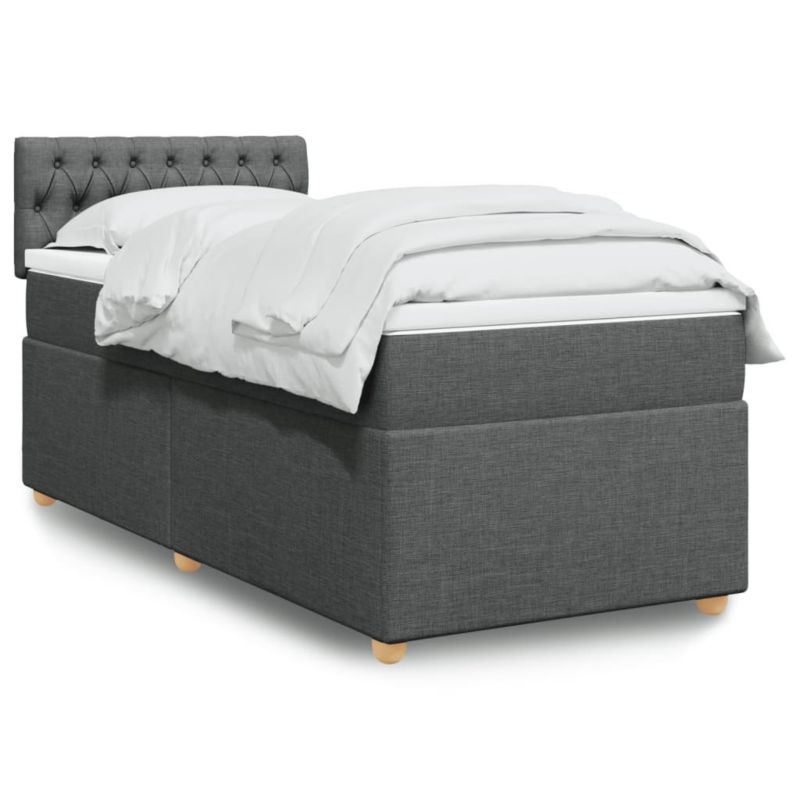 Łóżko kontynentalne WaszeMeble 100x200 cm ciemnoszara WM-3286599 1 szt.