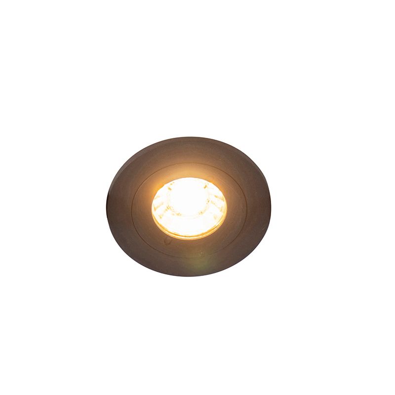 Reflektor wpuszczany IP44 inteligentny Qazqa Xena 78 czarny GU10 żarówkami LED 47W 2700k 6500k ściemnialny okrągły 1 szt.