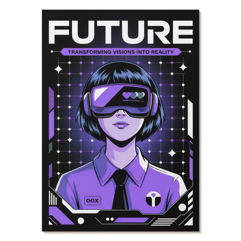 Plakat na Ścianę Tulup 29,7x42 cm (A3) Futurystyczna wizja Do biura, salonu, 1 szt.