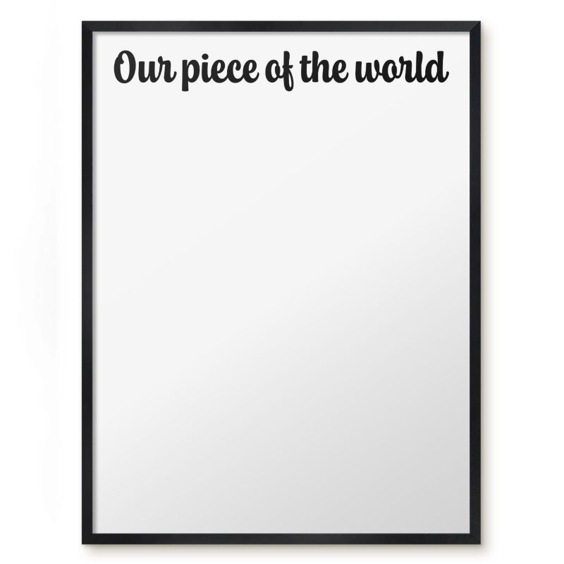 Tablica Magnetyczna Tulup 60x80 cm Our piece of the world 1 - Czarna rama Do salonu, sypialni 1 szt.