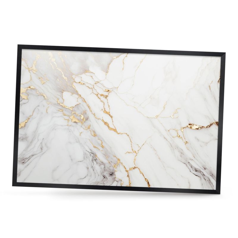 Ozdobna tablica na magnesy ArtPrintCave 60x40 Marmur elegancja w czarnej ramie 1szt
