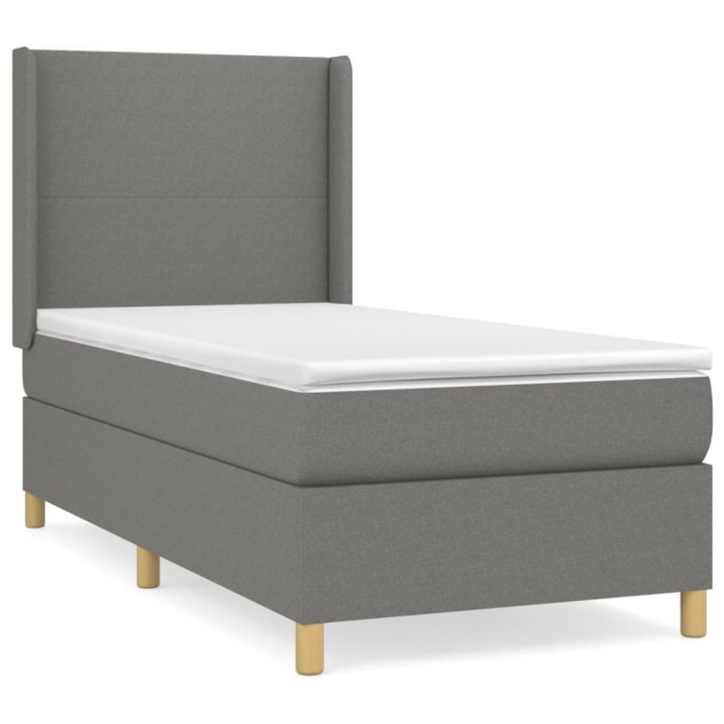 Łóżko kontynentalne WaszeMeble 100x200 cm ciemnoszara WM-3131810 1 szt.