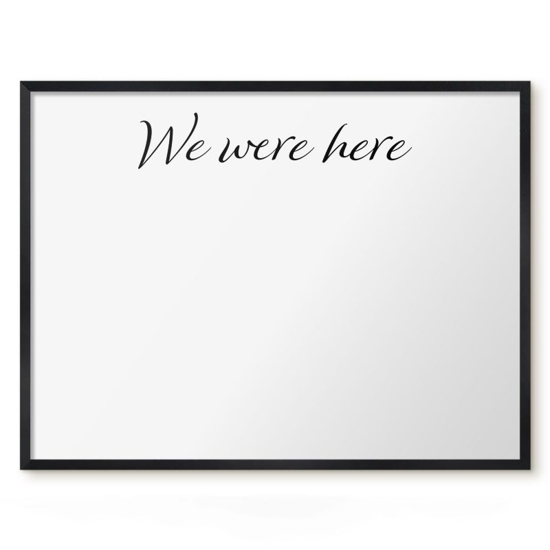 Tablica Magnetyczna Do Salonu Tulup 80x60 cm We were here 4 - Czarna rama Do salonu, sypialni 1 szt.