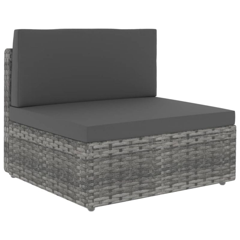 Sofa ogrodowa WaszeMeble z technorattanu szara z poduszkami WM-49518 1 szt.