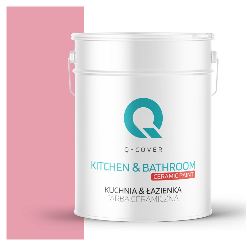 Farba Ceramiczna Kuchnia & Łazienka Q-Cover Różowy H3445 Głęboki Mat 10L