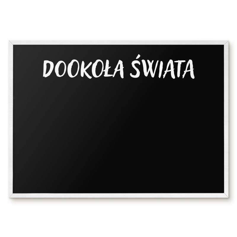 Tablica Magnetyczna Do Sypialni Tulup 70x50 cm Dookoła świata 5 - Biała rama Do salonu, sypialni 1 szt.