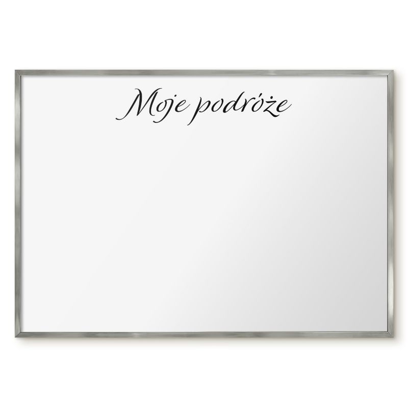 Tablica Na Magnesy Z Podróży Tulup 100x70 cm Moje podróże 4 - Srebrna rama Do salonu, sypialni 1 szt.