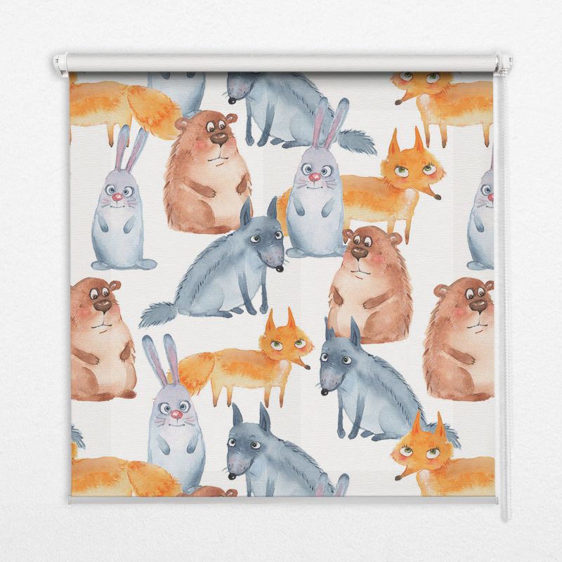 Roleta Do Okien Tulup 100x100 cm Zwierzęta Montaż do ściany/sufitu 1 szt.