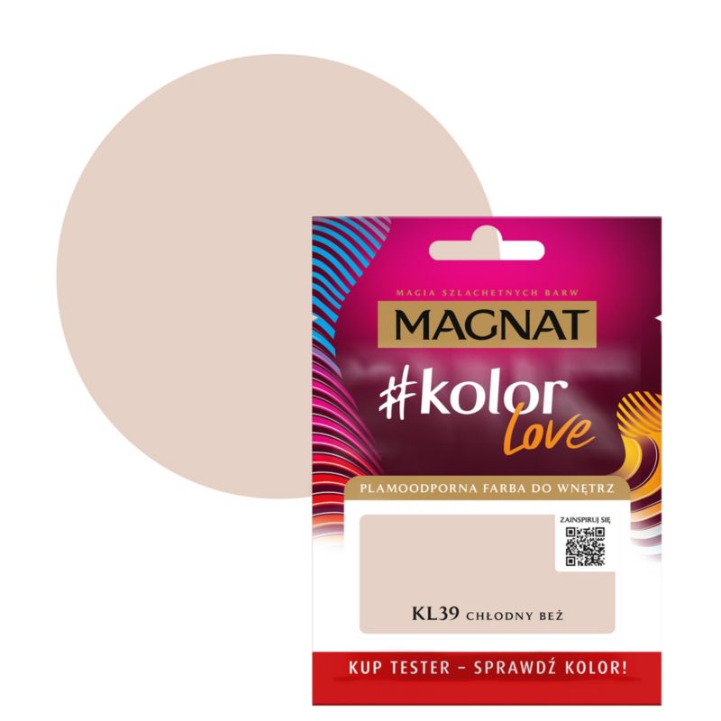 Tester farby plamoodpornej Magnat #kolorLove KL39 chłodny beż 0,025 l