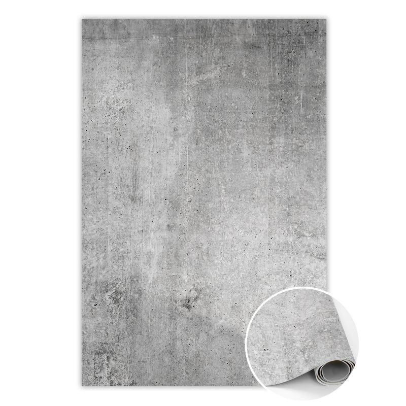 Dywan Tulup PCV 100x150 cm Szary beton Do Biura z Nadrukiem Dekoracyjny 1 szt.