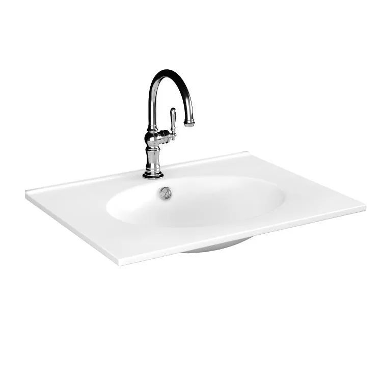 Umywalka wpuszczana KROFAM MEG 60 cm biała ceramiczna 1 szt.