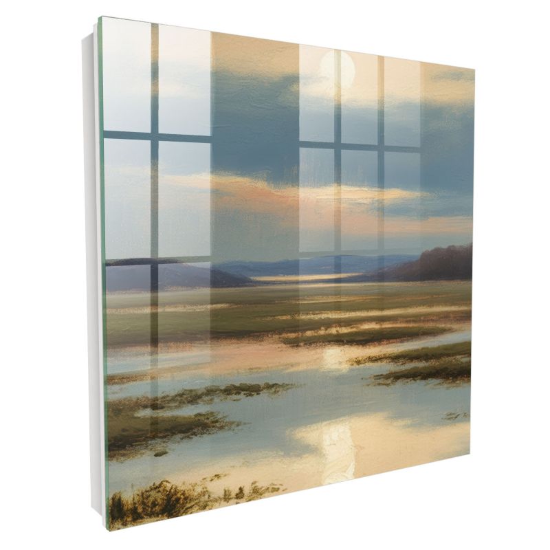 Skrzynka Na Klucze Tulup 30x30 cm Pejzaż spokoju - Biała - Otwierana na prawo 1 szt.