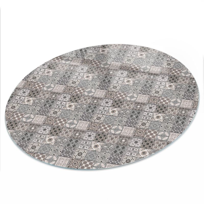 Szklany Blat ArtPrintCave fi60 cm Mozaika vintage - Blat na Stół z Nadrukiem Dekoracyjnym 1 szt.