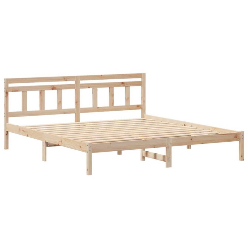 Rama łóżka WaszeMeble 200x200 cm Brązowy sosna WM-872359 1 szt.