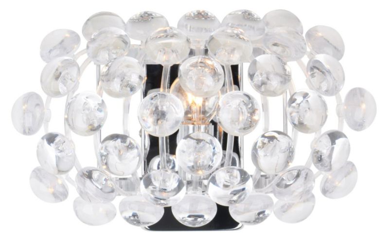 Kinkiet ścienny Reality Therica chromowany szkło kryształowe 1 x E14 x 40W IP20 wym: 18 x 27 x 15 cm - 1 szt.
