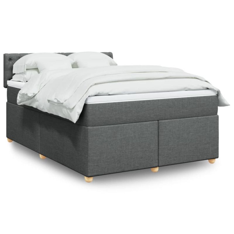 Łóżko kontynentalne WaszeMeble 140x190 cm ciemnoszara WM-3286683 1 szt.