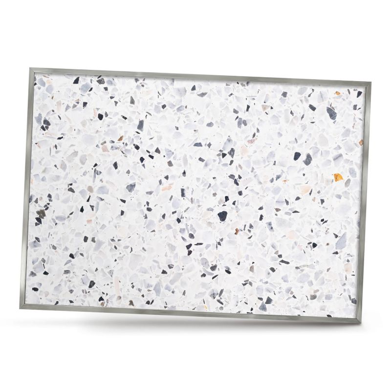 Magnetyczna tablica ozdobna ArtPrintCave 100x70 Terrazzo styl w srebrnej ramie 1szt