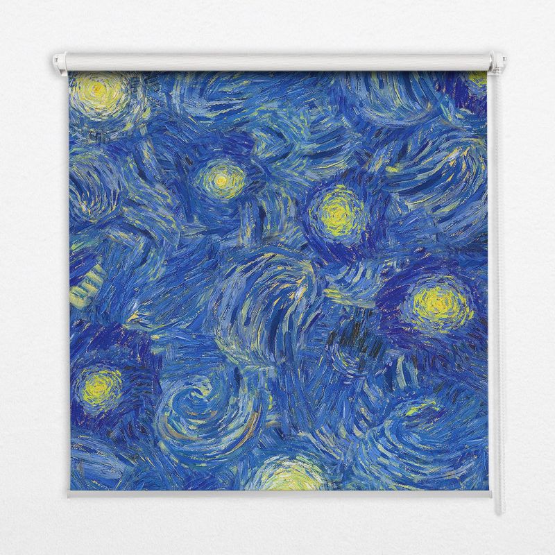 Roleta Okienna Tulup 60x140 cm Malowany Niebieski Obraz Montaż do ściany/sufitu 1 szt.