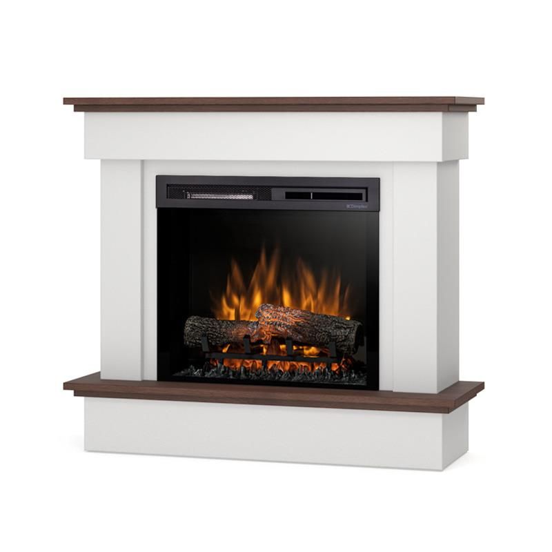 Kominek elektryczny Warmtec Tormes 23" XHD 1400W funkcja grzania LED biały mat, ciemny dąb 1 szt.