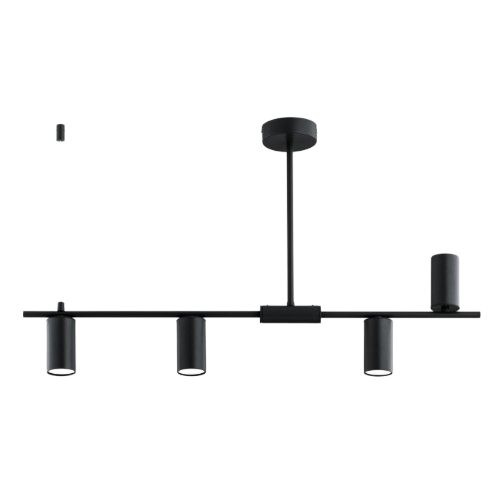 Lampa wisząca Alfa Uranos 3537 czarna nowoczesna 4xGU10 x 10W 1 szt.