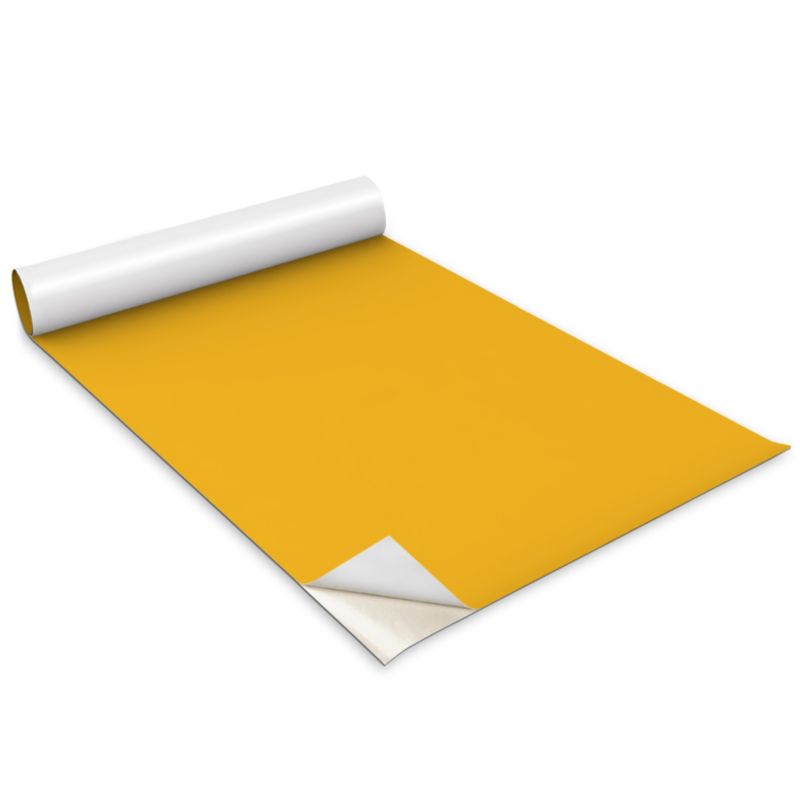 Folia Samoprzylepna Do Mebli Wallfluent 100x50 cm Kolor Żółty Matowa Okleina Dekoracyjna 1 rol.