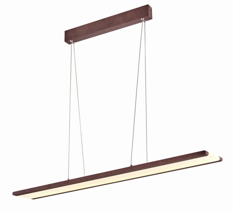 Lampa sufitowa wisząca Apeti Coconut ciemne drewno-bialy wym: 150 x 91 x 10 cm wbudowany LED 28W 1 szt.