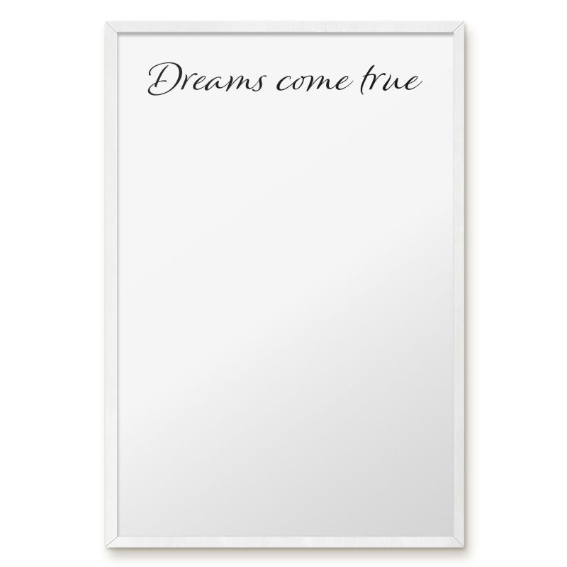 Tablica Magnetyczna Dekoracyjna Tulup 40x60 cm Dreams come true 4 - Biała rama Do salonu, sypialni 1 szt.